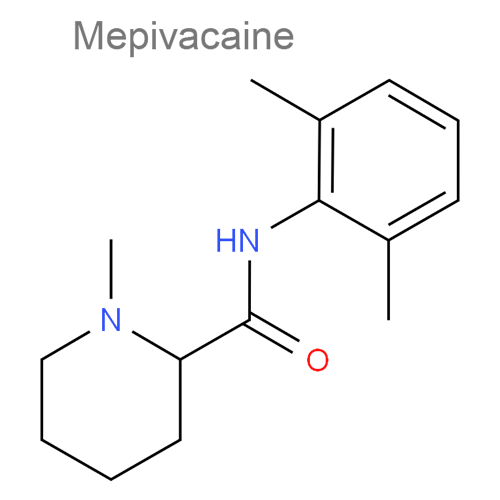 Структурная формула Мепивакаин + Эпинефрин