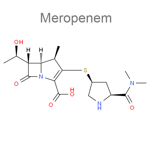 Структурная формула Меропенем + Ваборбактам