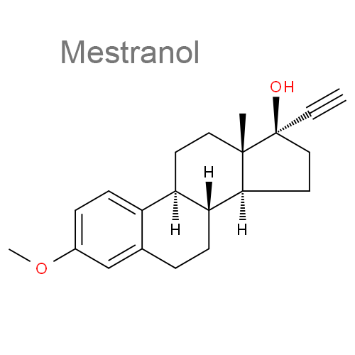 Структурная формула Местранол + Норэтистерон