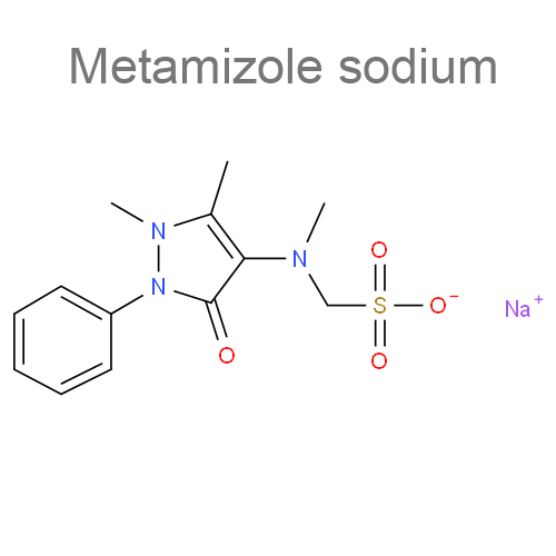 Структурная формула Метамизол натрия + Кофеин + Тиамин