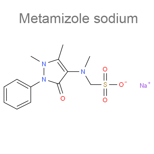 Структурная формула Метамизол натрия + Питофенон + Фенпивериния бромид
