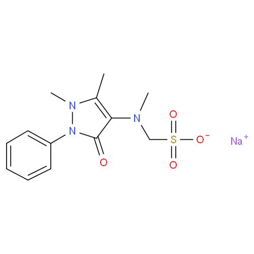 Структурная формула Метамизол натрия