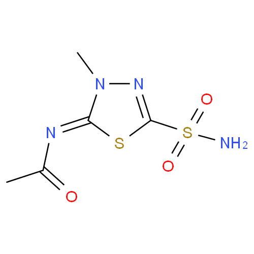 Метазоламид структурная формула