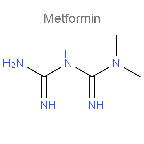Структурная формула Метформин + Глипизид
