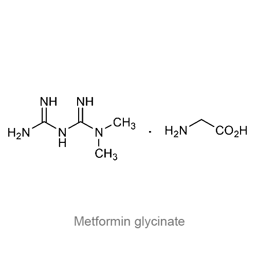 Структурная формула Метформина глицинат