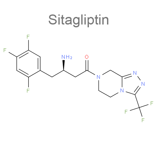 Структурная формула 2 Метформин + Ситаглиптин