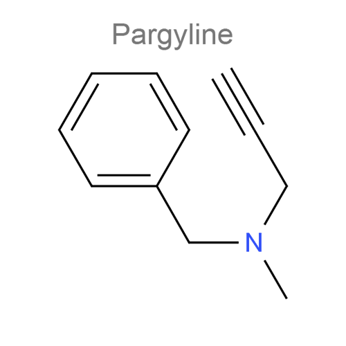 Структурная формула 2 Метиклотиазид + Паргилин