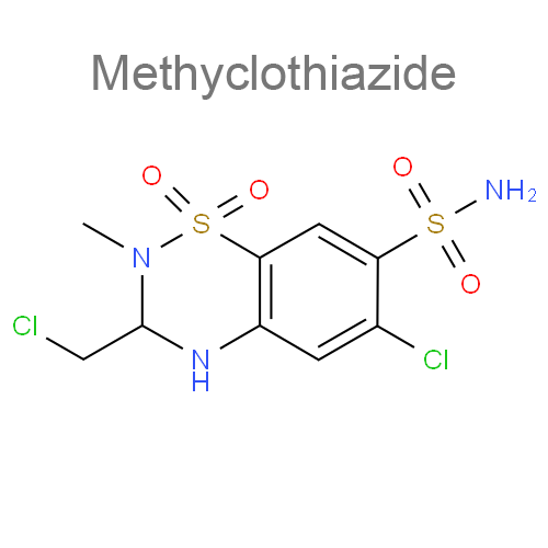 Метиклотиазид + Паргилин структурная формула