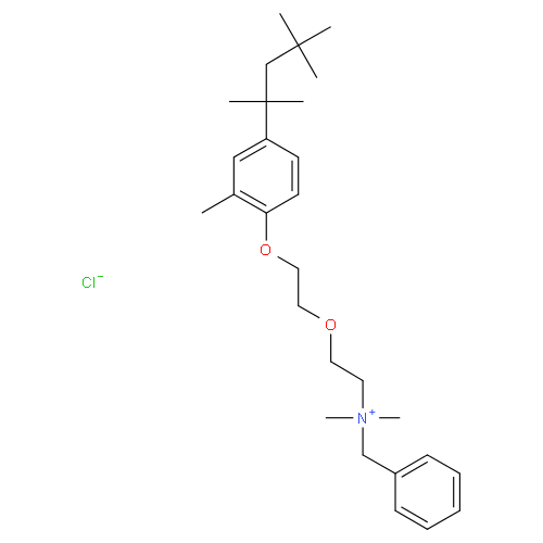 Структурная формула Метилбензетоний