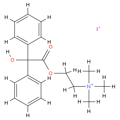 Структурная формула Метоциния йодид