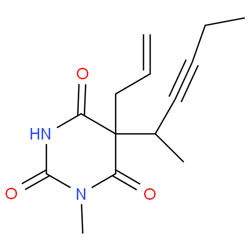 Структурная формула Метогекситал