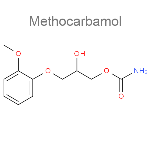 Структурная формула Метокарбамол + Ацетилсалициловая кислота
