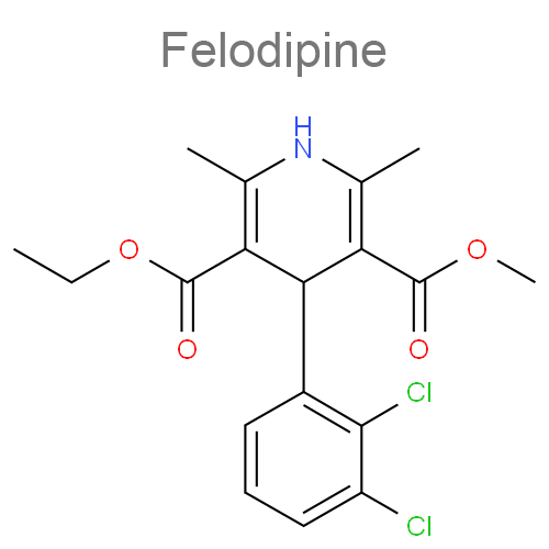Структурная формула 2 Метопролол + Фелодипин