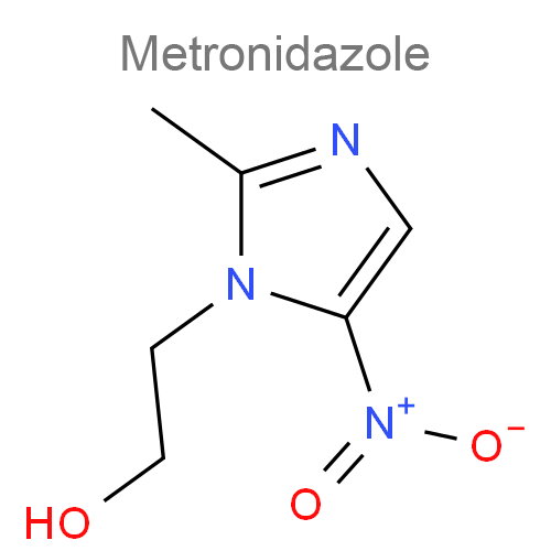 Метронидазол + Хлоргексидин структурная формула