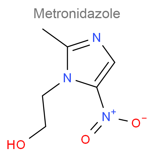 Структурная формула Метронидазол + Миконазол
