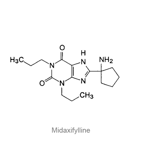 Структурная формула Мидаксифиллин