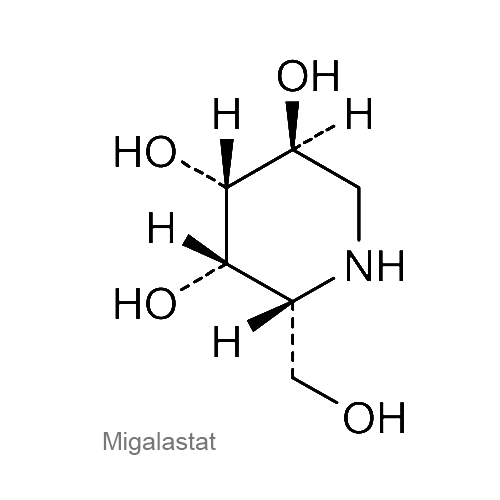 Структурная формула Мигаластат