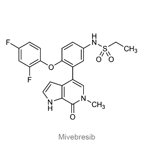 Структурная формула Мивебресиб