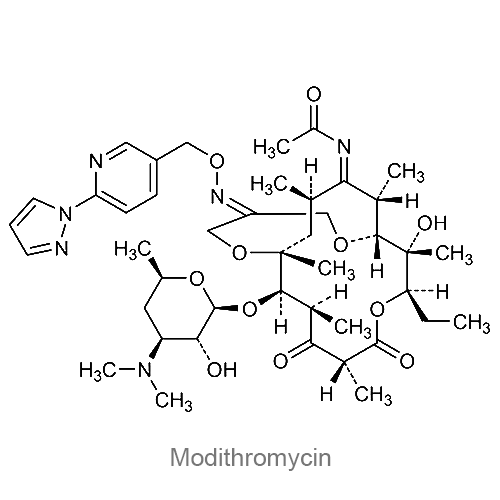 Структурная формула Модитромицин