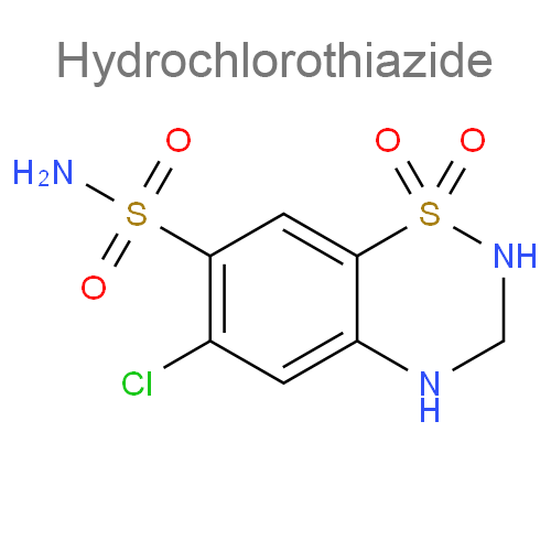 Структурная формула 2 Моэксиприл + Гидрохлортиазид