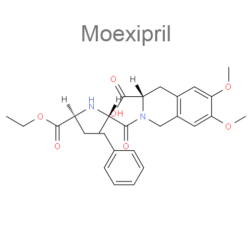 Структурная формула Моэксиприл + Гидрохлортиазид