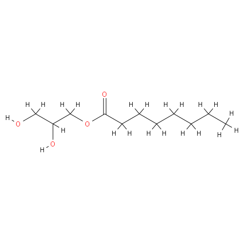 Моноктаноин структурная формула