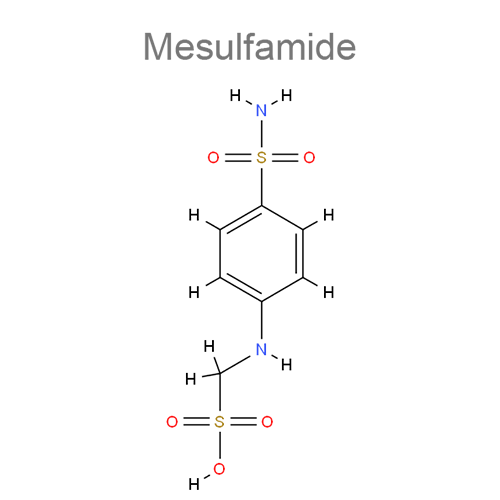 Структурная формула Мяты перечной листьев масло + Месульфамид + Сульфатиазол + Тимол + Эвкалиптовое масло