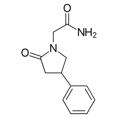 N-карбамоилметил-4-фенил-2-пирролидон структурная формула
