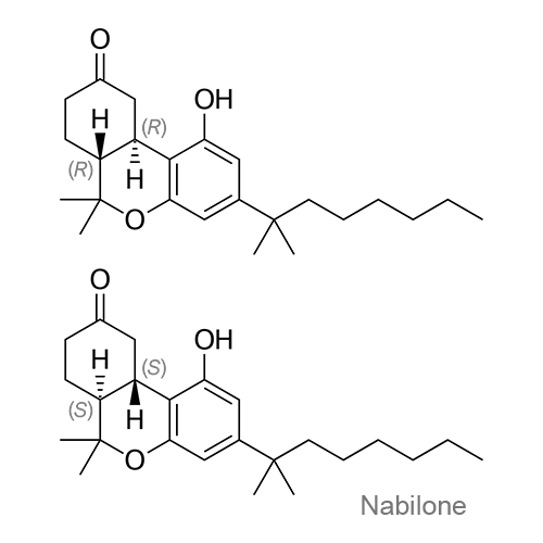 Структурная формула Набилон
