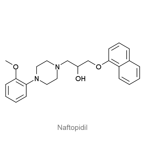 Структурная формула Нафтопидил