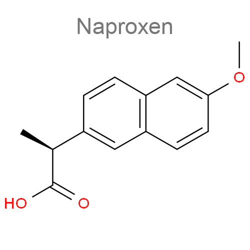 Структурная формула Напроксен + Эзомепразол