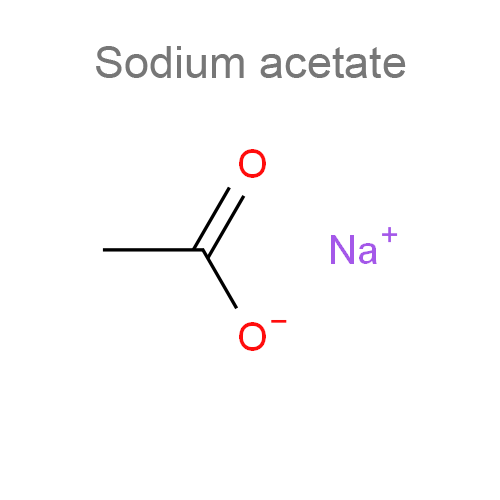 Структурная формула Натрия ацетат + Натрия хлорид