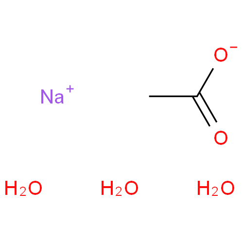 Структурная формула Натрия ацетата тригидрат