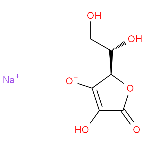 Структурная формула Натрия аскорбат