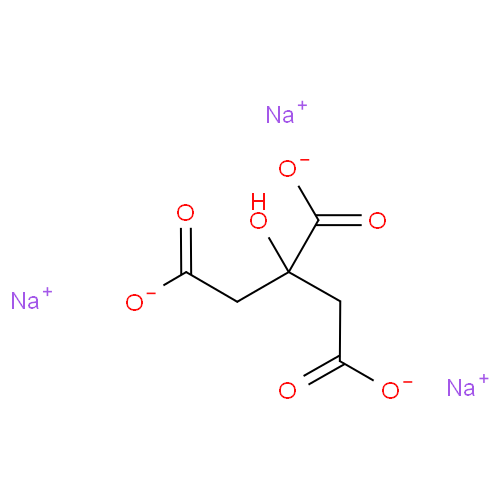 Структурная формула Натрия цитрат