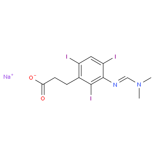 Структурная формула Натрия йоподат