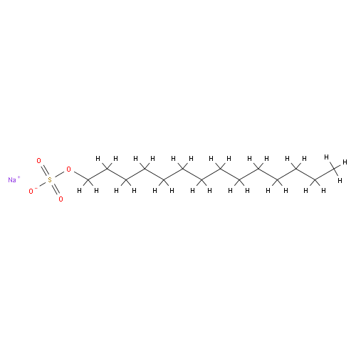 Структурная формула Натрия тетрадецилсульфат