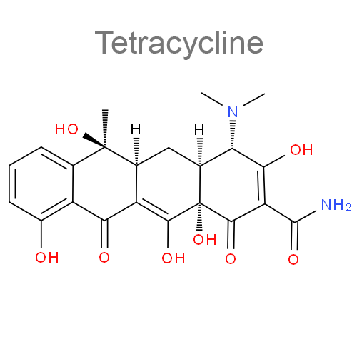 Структурная формула 2 Нистатин + Тетрациклин