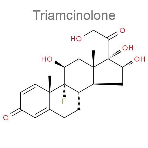 Структурная формула 2 Нистатин + Триамцинолон