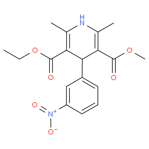 Структурная формула Нитрендипин