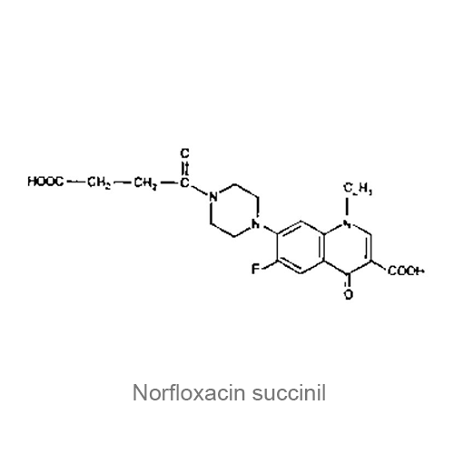 Структурная формула Норфлоксацин сукцинил
