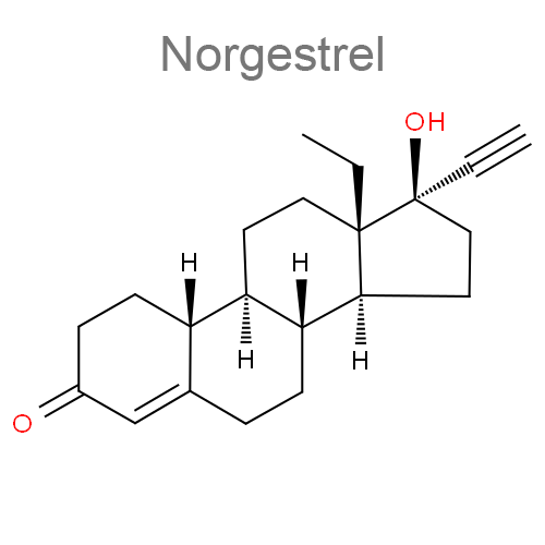 Структурная формула Норгестрел + Эстрадиол