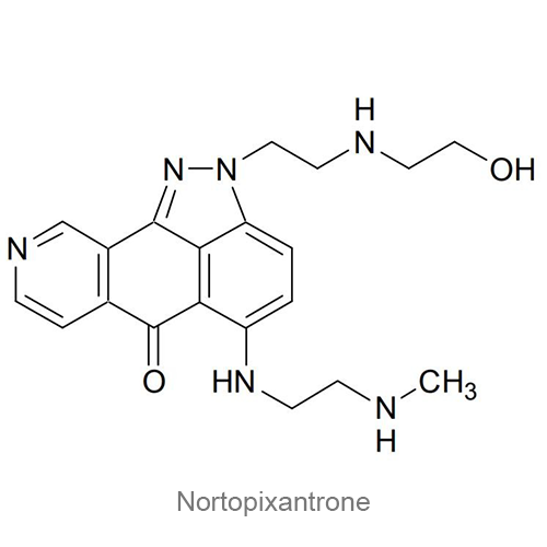 Нортопиксантрон структурная формула