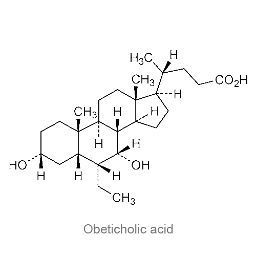 Структурная формула Обетихолевая кислота
