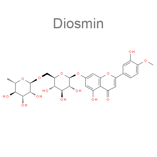 Структурная формула Очищенная микронизированная флавоноидная фракция (Диосмин + Гесперидин)
