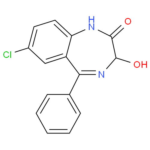 Структурная формула Оксазепам