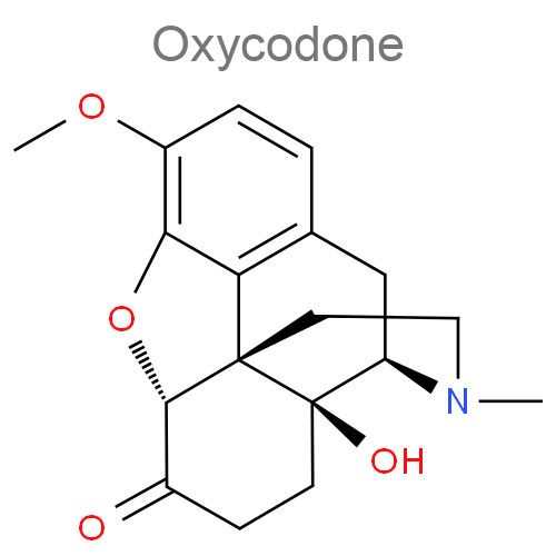 Структурная формула Оксикодон + Парацетамол
