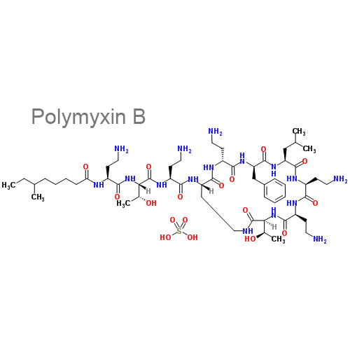 Структурная формула 2 Окситетрациклин + Полимиксин B