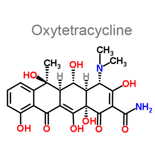 Окситетрациклин + Полимиксин B структурная формула