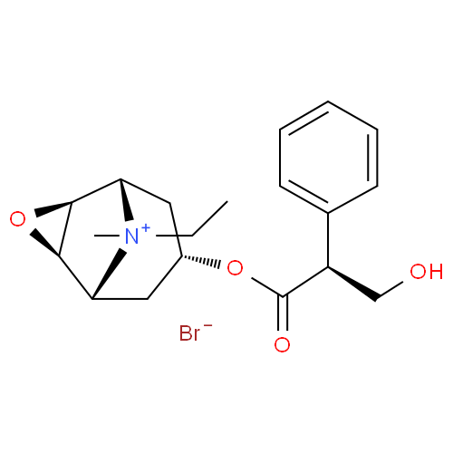 Структурная формула Окситропия бромид